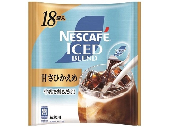 【ケース販売】ネスカフェ アイスブレンド 甘さひかえめ１８個  ×12 【全国送料無料】(一部地域別途)・まとめ買い・防災備蓄にも最適の画像