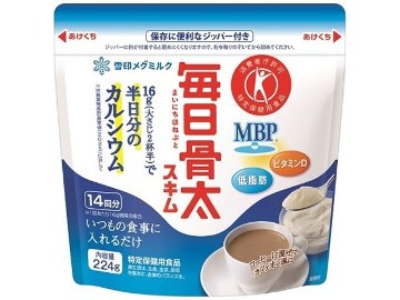 【ケース販売】雪印 毎日骨太スキムミルク ２２４ｇ ×12 【全国送料無料】(一部地域別途)・まとめ買い・防災備蓄にも最適の画像