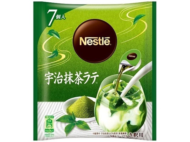 【ケース販売】ネスレ ポーション宇治抹茶ラテ７個 ×24 【全国送料無料】(一部地域別途)・まとめ買い・防災備蓄にも最適の画像