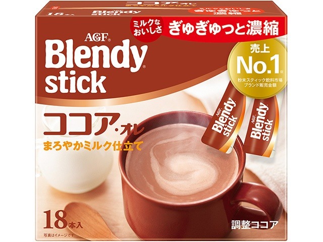 【ケース販売】ブレンディ スティック ココア・オレ１８本  ×6 【全国送料無料】(一部地域別途)・まとめ買い・防災備蓄にも最適の画像