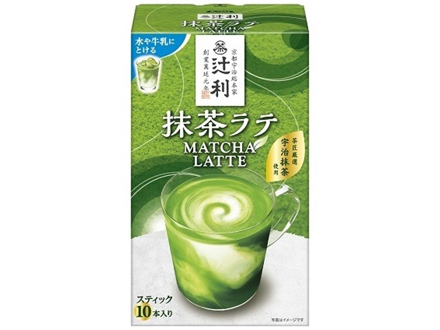 【ケース販売】片岡物産 辻利 抹茶ラテ１０Ｐ   ×4 【全国送料無料】(一部地域別途)・まとめ買い・防災備蓄にも最適の画像
