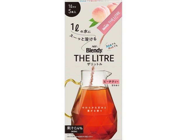 【ケース販売】ブレンディ ザ・リットル ピーチティー５本 ×24 【全国送料無料】(一部地域別途)・まとめ買い・防災備蓄にも最適の画像