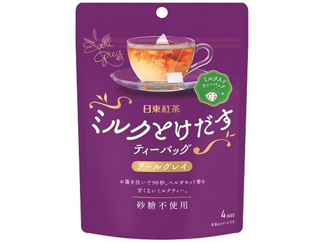 【ケース販売】日東 ミルクとけだすティーバッグアールグレイ ４Ｐ ×24 【全国送料無料】(一部地域別途)・まとめ買い・防災備蓄にも最適の画像