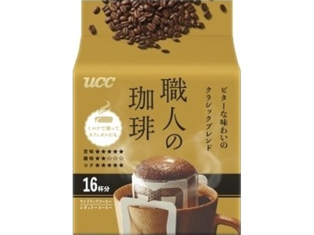 【ケース販売】ＵＣＣ 職人の珈琲ビターな味わいのクラシック１６Ｐ ×12 【全国送料無料】(一部地域別途)・まとめ買い・防災備蓄にも最適の画像