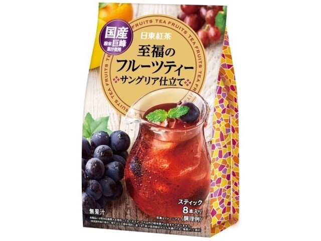 【ケース販売】日東紅茶 至福のフルーツティーサングリア仕立て８本 ×24 【全国送料無料】(一部地域別途)・まとめ買い・防災備蓄にも最適の画像