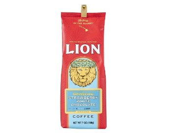 【ケース販売】ライオンコーヒーストロベリーホワイトチョコ１９８ｇ ×15 【全国送料無料】(一部地域別途)・まとめ買い・防災備蓄にも最適の画像