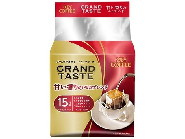【ケース販売】キー ドリップバック 甘い香りモカブレンド１５Ｐ ×12 【全国送料無料】(一部地域別途)・まとめ買い・防災備蓄にも最適の画像