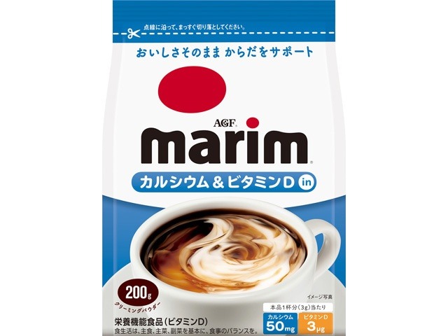 【ケース販売】マリーム カルシウム＆ビタミンＤイン 袋２００ｇ  ×12 【全国送料無料】(一部地域別途)・まとめ買い・防災備蓄にも最適の画像