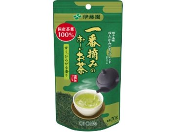 【ケース販売】伊藤園 一番摘みのお?いお茶ゆたかみどり７０ｇ  ×10 【全国送料無料】(一部地域別途)・まとめ買い・防災備蓄にも最適の画像
