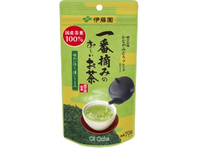 【ケース販売】伊藤園 一番摘みのお?いお茶かなやみどり７０ｇ  ×10 【全国送料無料】(一部地域別途)・まとめ買い・防災備蓄にも最適の画像