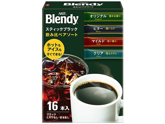 【ケース販売】ＡＧＦ ブレンディ飲み比べアソート１６本  ×12 【全国送料無料】(一部地域別途)・まとめ買い・防災備蓄にも最適の画像