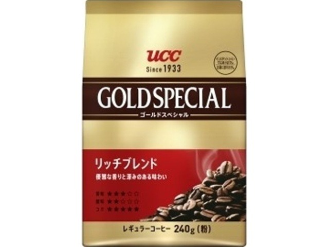 【ケース販売】ＵＣＣ ゴールドスペシャル リッチ２４０ｇ  ×12 【全国送料無料】(一部地域別途)・まとめ買い・防災備蓄にも最適の画像