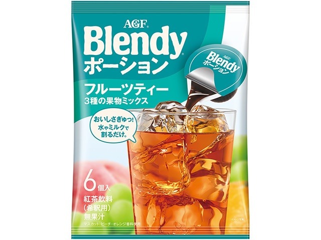 【ケース販売】ブレンディ ポーションフルーツティー６個 ×12 【全国送料無料】(一部地域別途)・まとめ買い・防災備蓄にも最適の画像