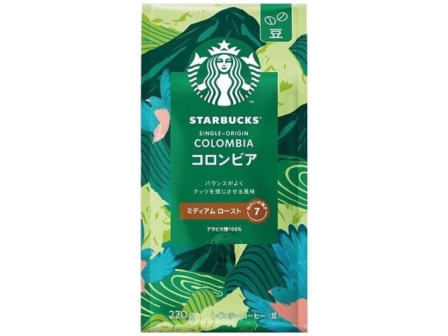 【ケース販売】スターバックス コロンビア 豆２２０ｇ ×6 【全国送料無料】(一部地域別途)・まとめ買い・防災備蓄にも最適の画像