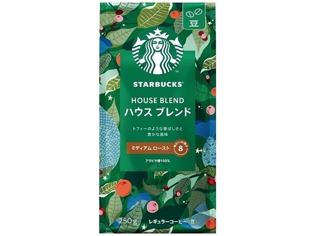 【ケース販売】スターバックス ハウスブレンド豆２５０ｇ ×6 【全国送料無料】(一部地域別途)・まとめ買い・防災備蓄にも最適の画像