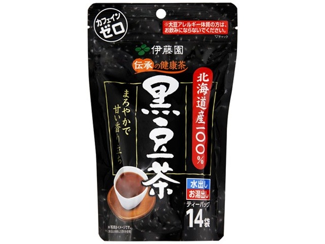 【ケース販売】伊藤園 北海道産１００％黒豆茶ティーバッグ１４袋 ×10 【全国送料無料】(一部地域別途)・まとめ買い・防災備蓄にも最適の画像