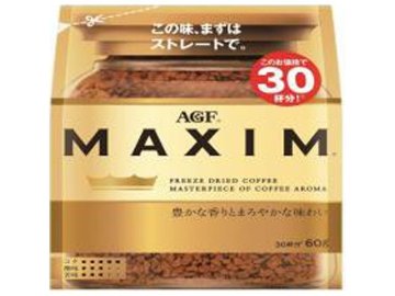 【ケース販売】マキシム インスタントコーヒー６０ｇ袋  ×12 【全国送料無料】(一部地域別途)・まとめ買い・防災備蓄にも最適の画像