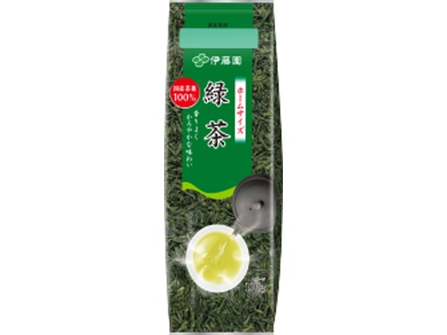 【ケース販売】伊藤園 ホームサイズ緑茶 １００ｇ  ×10 【全国送料無料】(一部地域別途)・まとめ買い・防災備蓄にも最適の画像