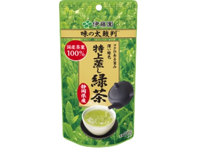 【ケース販売】伊藤園 特上蒸し緑茶 ７０ｇ  ×10 【全国送料無料】(一部地域別途)・まとめ買い・防災備蓄にも最適の画像