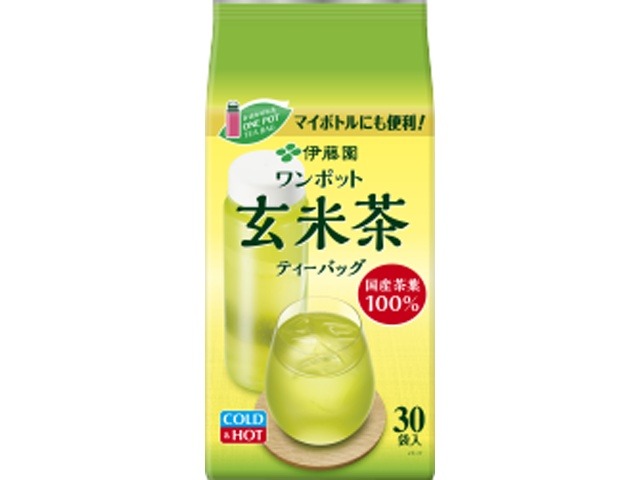 【ケース販売】伊藤園 ワンポット玄米茶ティーバッグ３０袋  ×10 【全国送料無料】(一部地域別途)・まとめ買い・防災備蓄にも最適の画像