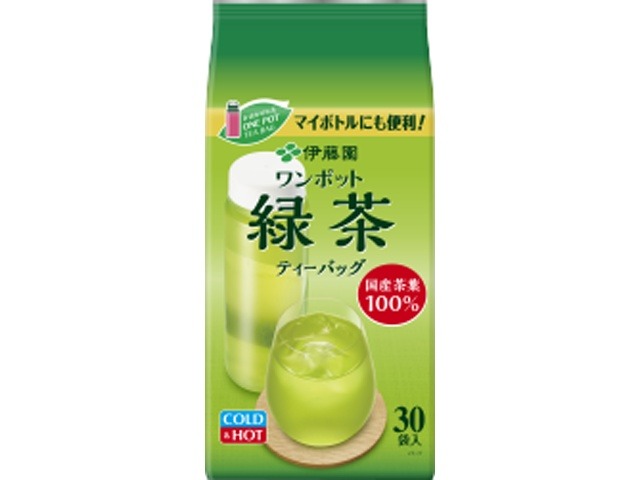 【ケース販売】伊藤園 ワンポット緑茶ティーバッグ抹茶入り３０袋  ×10 【全国送料無料】(一部地域別途)・まとめ買い・防災備蓄にも最適の画像