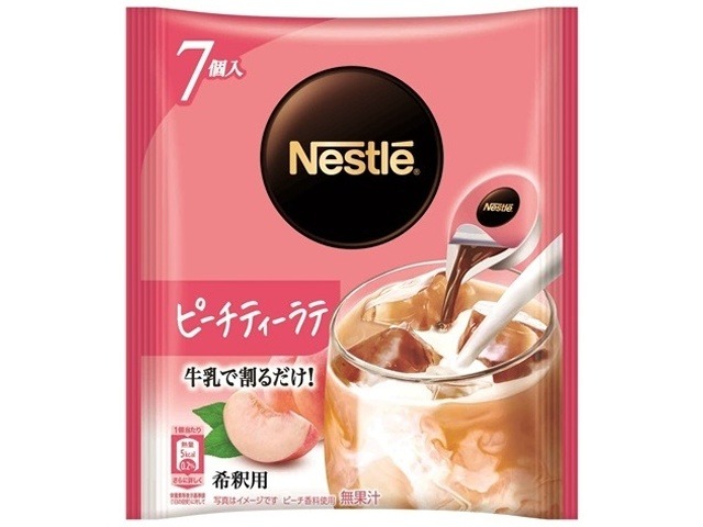 【ケース販売】ネスレ ピーチティーラテ ポーション７個  ×12 【全国送料無料】(一部地域別途)・まとめ買い・防災備蓄にも最適の画像