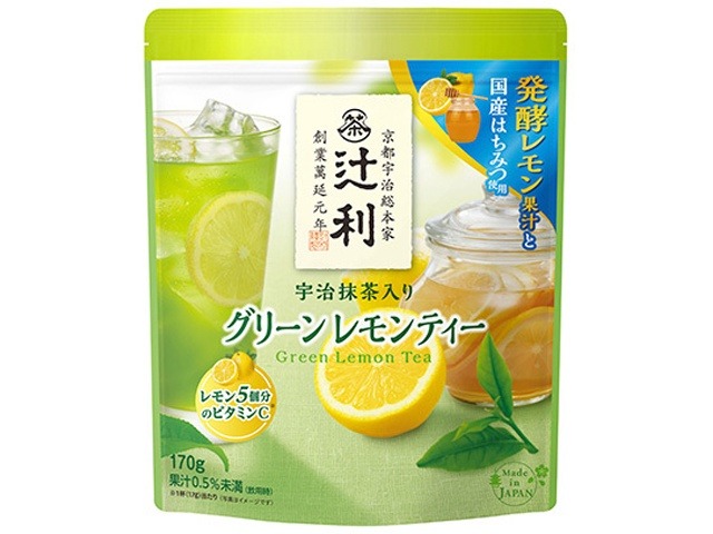 【ケース販売】辻利 宇治抹茶入りグリーンレモンティー １７０ｇ  ×12 【全国送料無料】(一部地域別途)・まとめ買い・防災備蓄にも最適の画像