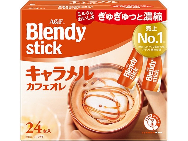 【ケース販売】ブレンディスティック キャラメルカフェオレ２４本  ×6 【全国送料無料】(一部地域別途)・まとめ買い・防災備蓄にも最適の画像