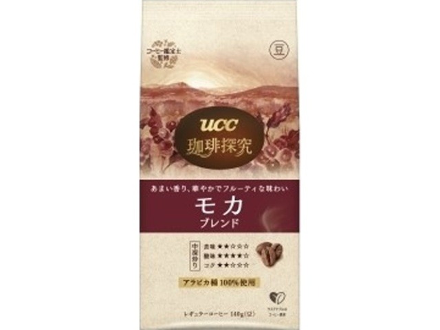 【ケース販売】ＵＣＣ 珈琲探究 炒り豆モカブレンド１４０ｇ ×12 【全国送料無料】(一部地域別途)・まとめ買い・防災備蓄にも最適の画像