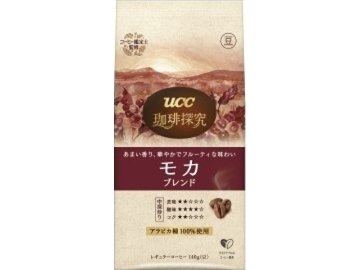 【ケース販売】ＵＣＣ 珈琲探究 炒り豆モカブレンド１４０ｇ ×12 【全国送料無料】(一部地域別途)・まとめ買い・防災備蓄にも最適の画像