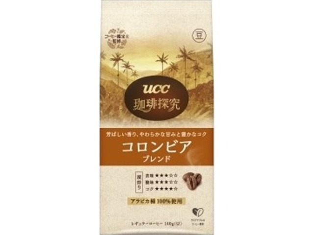【ケース販売】ＵＣＣ 珈琲探究 炒り豆コロンビアブレンド１４０ｇ ×12 【全国送料無料】(一部地域別途)・まとめ買い・防災備蓄にも最適の画像