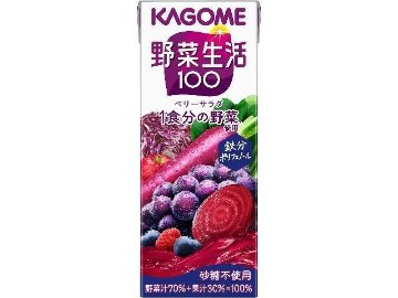 【ケース販売】カゴメ 野菜生活ベリーサラダ紙２００ｍｌ   ×24 【全国送料無料】(一部地域別途)・まとめ買い・防災備蓄にも最適の画像