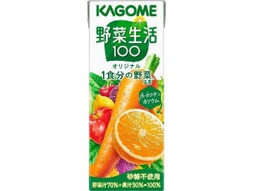 【ケース販売】カゴメ 野菜生活１００ 紙２００ｍｌ   ×24 【全国送料無料】(一部地域別途)・まとめ買い・防災備蓄にも最適の画像