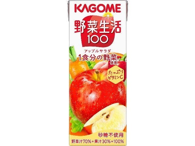 【ケース販売】カゴメ 野菜生活 アップルサラダ紙２００ｍｌ ×24 【全国送料無料】(一部地域別途)・まとめ買い・防災備蓄にも最適の画像