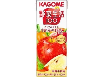 【ケース販売】カゴメ 野菜生活 アップルサラダ紙２００ｍｌ ×24 【全国送料無料】(一部地域別途)・まとめ買い・防災備蓄にも最適の画像