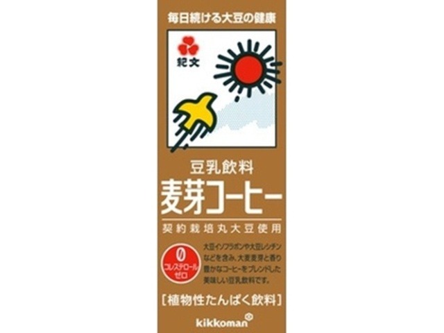 【ケース販売】キッコーマン ソイＦ 麦芽コーヒー 紙２００ｍｌ  ×18 【全国送料無料】(一部地域別途)・まとめ買い・防災備蓄にも最適の画像