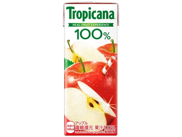 【ケース販売】トロピカーナ １００％アップルＬＬ２５０ｍｌ ×24 【全国送料無料】(一部地域別途)・まとめ買い・防災備蓄にも最適の画像
