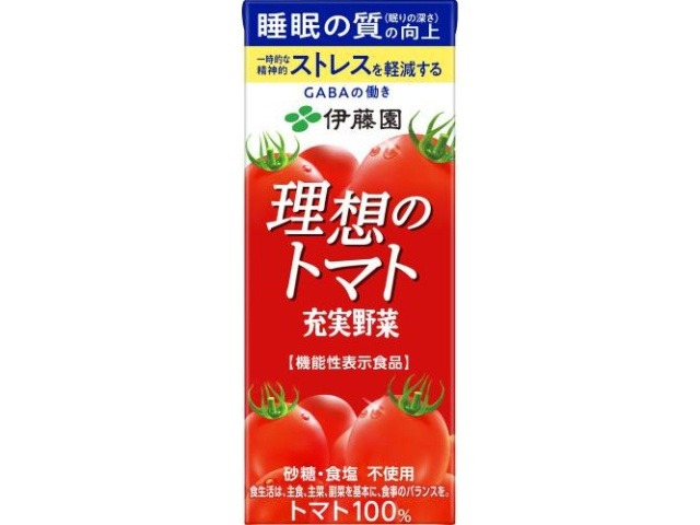 【ケース販売】伊藤園 充実野菜 理想のトマト紙２００ｍｌ  ×12 【全国送料無料】(一部地域別途)・まとめ買い・防災備蓄にも最適の画像