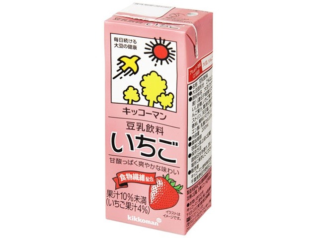 【ケース販売】キッコーマン ソイＦ 豆乳飲料いちご 紙２００ｍｌ ×18 【全国送料無料】(一部地域別途)・まとめ買い・防災備蓄にも最適の画像