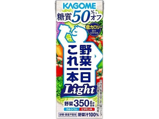 【ケース販売】カゴメ 野菜一日これ一本Ｌｉｇｈｔ ２００ｍｌ ×24 【全国送料無料】(一部地域別途)・まとめ買い・防災備蓄にも最適の画像