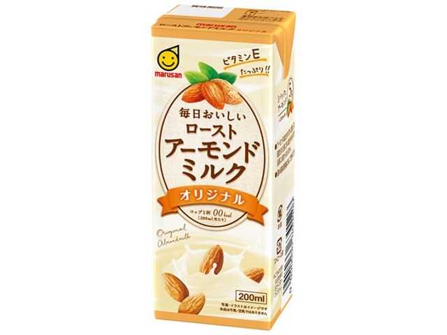【ケース販売】マルサン ローストアーモンドミルク 紙２００ｍｌ ×24 【全国送料無料】(一部地域別途)・まとめ買い・防災備蓄にも最適の画像