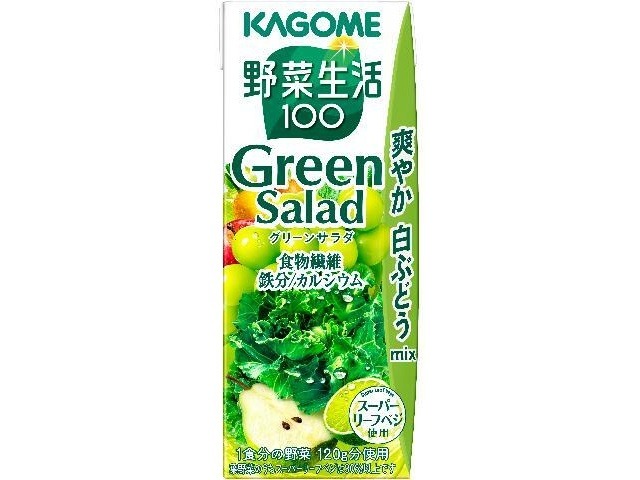 【ケース販売】カゴメ 野菜生活 グリーンサラダ紙２００ｍｌ  ×24 【全国送料無料】(一部地域別途)・まとめ買い・防災備蓄にも最適の画像