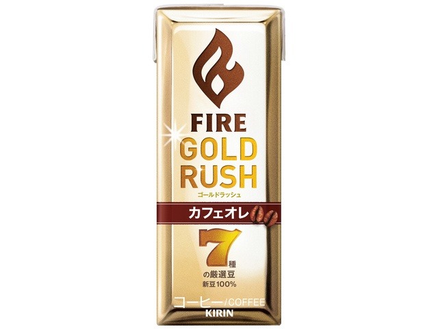 【ケース販売】ファイア ゴールドラッシュ カフェオレ紙２００ｍｌ ×24 【全国送料無料】(一部地域別途)・まとめ買い・防災備蓄にも最適の画像