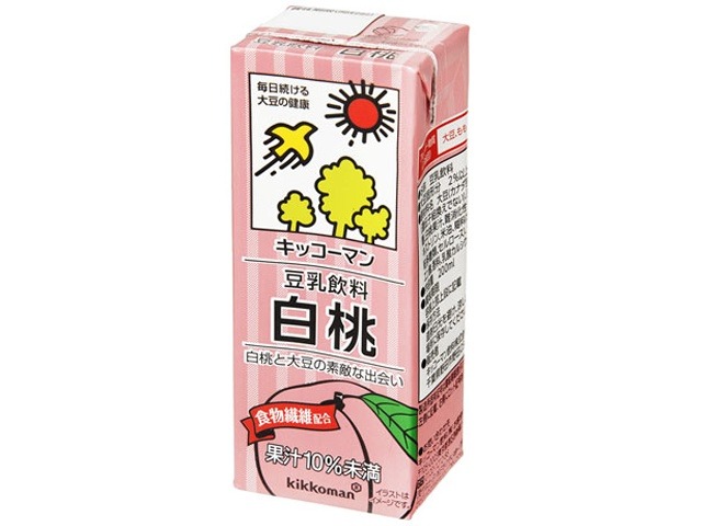【ケース販売】キッコーマン ソイＦ 豆乳飲料白桃 ２００ｍｌ ×18 【全国送料無料】(一部地域別途)・まとめ買い・防災備蓄にも最適の画像