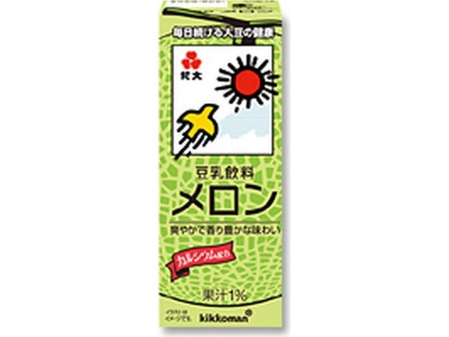 【ケース販売】キッコーマン ソイＦ 豆乳飲料メロン ２００ｍｌ ×18 【全国送料無料】(一部地域別途)・まとめ買い・防災備蓄にも最適の画像