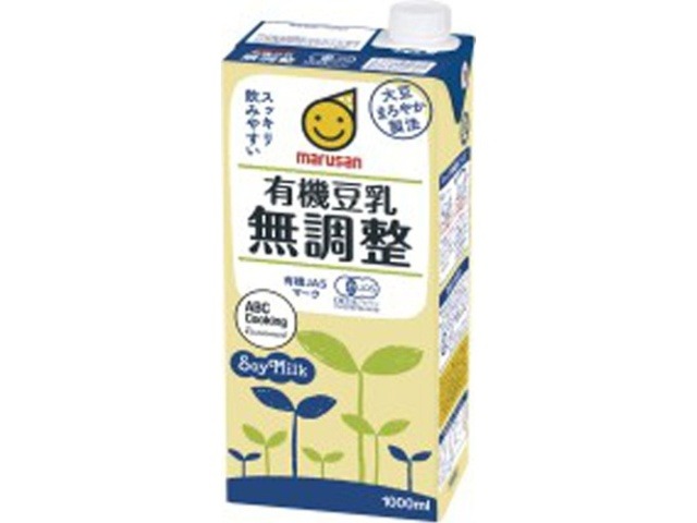 【ケース販売】マルサン 有機豆乳無調整 １Ｌ ×6 【全国送料無料】(一部地域別途)・まとめ買い・防災備蓄にも最適の画像