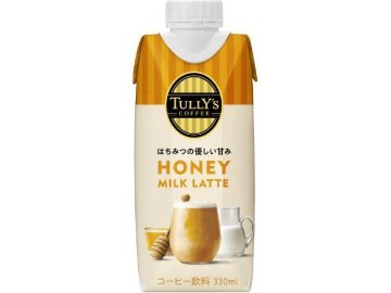 【ケース販売】タリーズ ハニーミルクラテ紙ＤＣ３３０ｍｌ  ×12 【全国送料無料】(一部地域別途)・まとめ買い・防災備蓄にも最適の画像