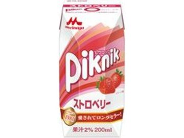 【ケース販売】森乳 ピクニック ストロベリープリズマ２００ｍｌ ×24 【全国送料無料】(一部地域別途)・まとめ買い・防災備蓄にも最適の画像
