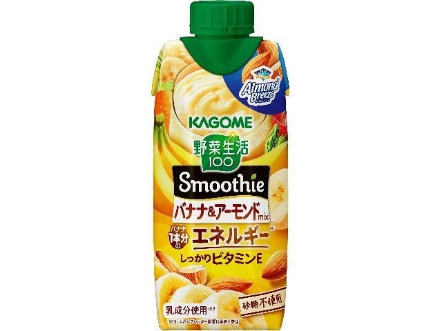【ケース販売】カゴメ 野菜生活スムージーバナナ＆アーモンド３３０  ×12 【全国送料無料】(一部地域別途)・まとめ買い・防災備蓄にも最適の画像