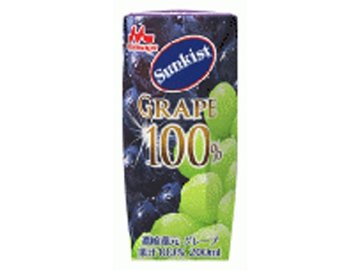 【ケース販売】サンキスト １００％グレープ 紙２００ｍｌ ×24 【全国送料無料】(一部地域別途)・まとめ買い・防災備蓄にも最適の画像